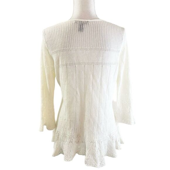 Lauren Ralph Lauren Womens Linen Knit Cardigan Sweater Size Petite Medium PM - Picture 3 of 9